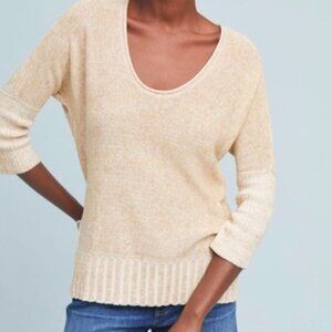 Anthropologie Cream Sweater